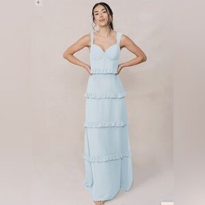 Revelry Light Blue Bridesmaid Dress